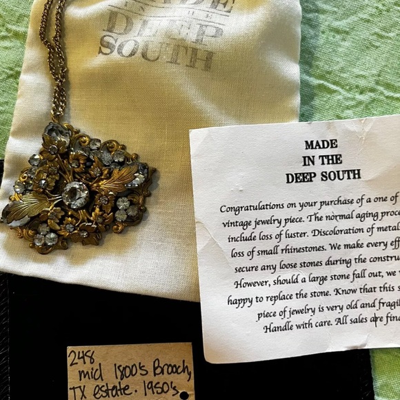 MADE IN THE DEEP SOUTH  one of kind statement necklace - Picture 12 of 16